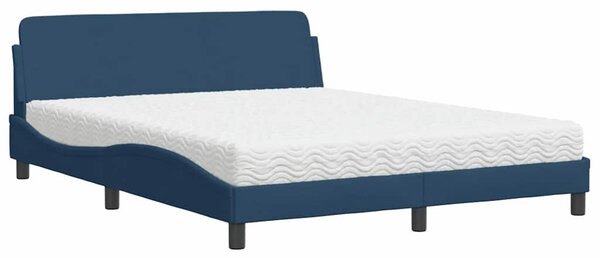 Postel s matrací Dover modrá 160 x 200 cm textil 3208430