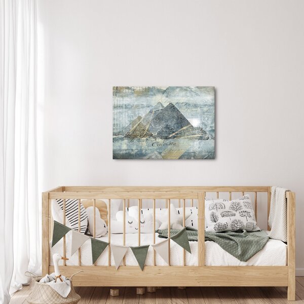 Obraz - Pyramidy v modrém filtru (70x50 cm)