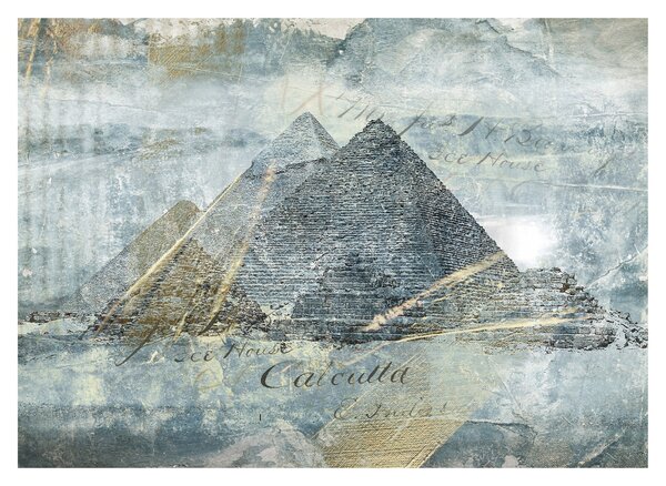 Obraz - Pyramidy v modrém filtru (70x50 cm)