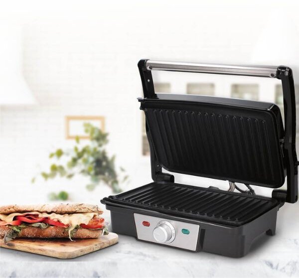 Velký kontaktní gril Väline Amantta, grilovací plocha 27,5x17cm 1500W, 180°, 3 roky záruka