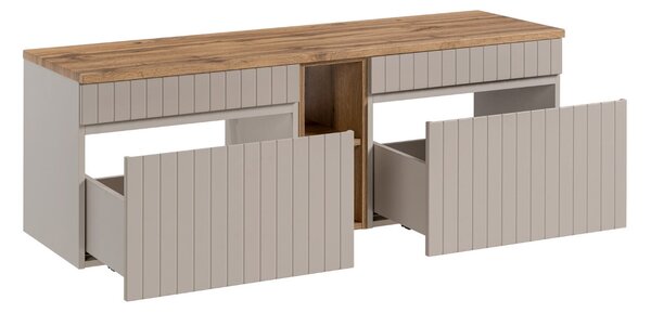 Koupelnová skříňka s deskou ICONIC Cashmere D140/1 | 140 cm