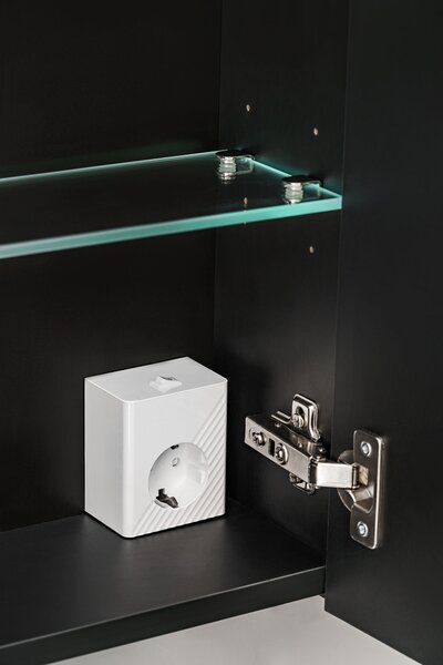 Zrcadlová skříňka SANTA FE Black 84-80 | 80 cm