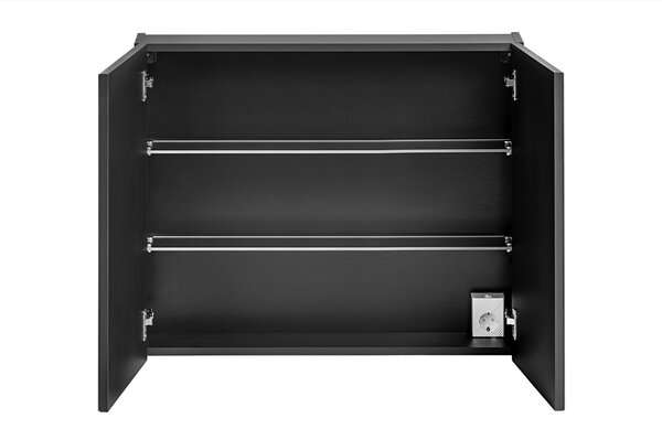 Zrcadlová skříňka SANTA FE Black 84-80 | 80 cm