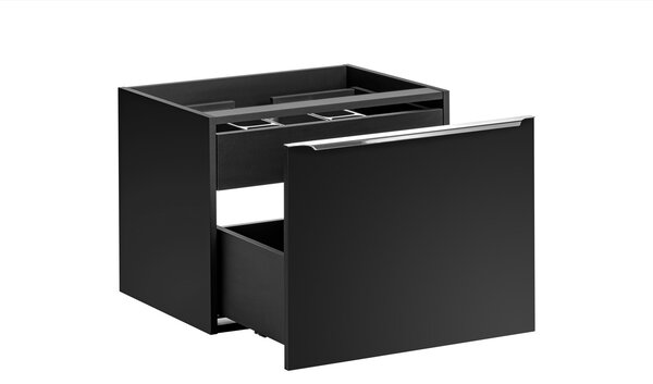 Koupelnová skříňka s deskou SANTA FE Black D140/1 | 140 cm