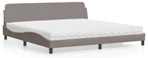 Postel s matrací Dover taupe 200 x 200 cm textil 3208468