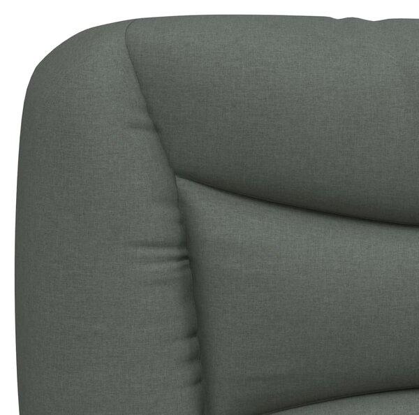Postel s matrací Hvar tmavě šedá 100 x 200 cm textil 3208514