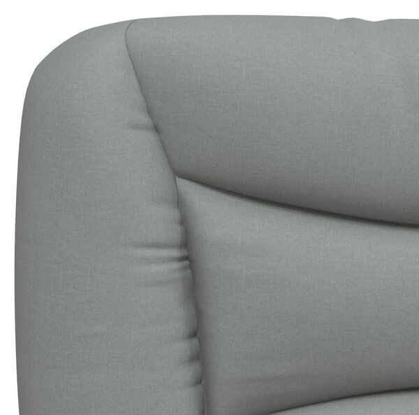 Postel s matrací Hvar světle šedá 180 x 200 cm textil 3208548