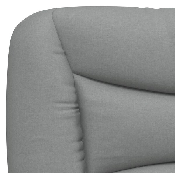 Postel s matrací Hvar světle šedá 200 x 200 cm textil 3208555