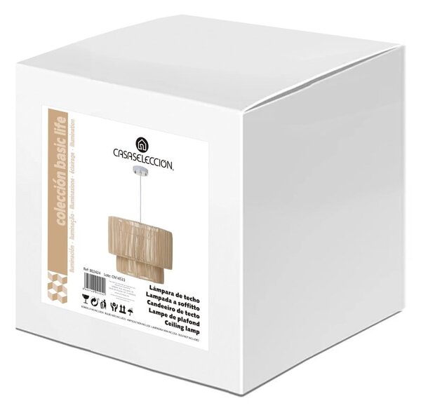Ratanové stropní svítidlo v přírodní barvě s ratanovým stínidlem ø 38 cm Natural Way – Casa Selección