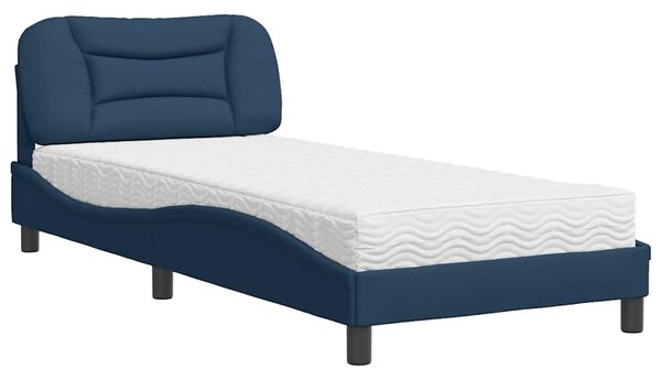 Postel s matrací Hvar modrá 90 x 190 cm textil 3208505