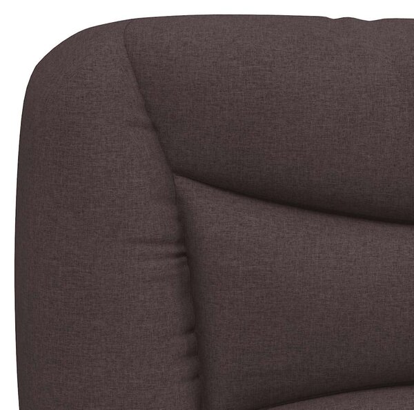 Postel s matrací Hvar tmavě hnědá 200 x 200 cm textil 3208558