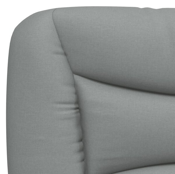 Postel s matrací Hvar světle šedá 160 x 200 cm textil 3208541