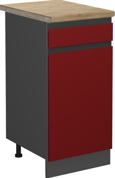 Spodní skříňka kuchyňské linky Vicco R-Line Červená 40 cm , PD Dub, Model 46490