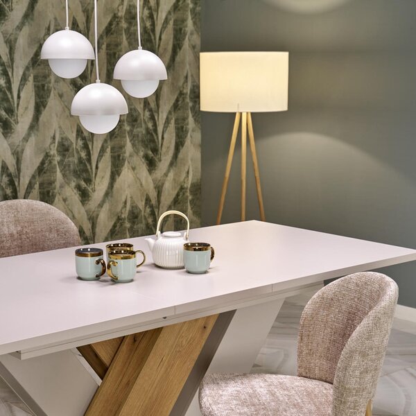 TK Lighting Tokyo stojací lampa 1x15 W dřevo-béžová 5284