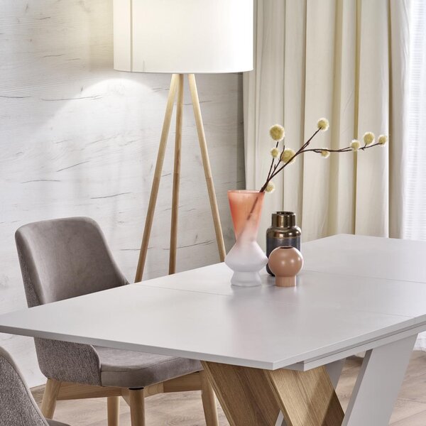 TK Lighting Tokyo stojací lampa 1x15 W dřevo-béžová 5284