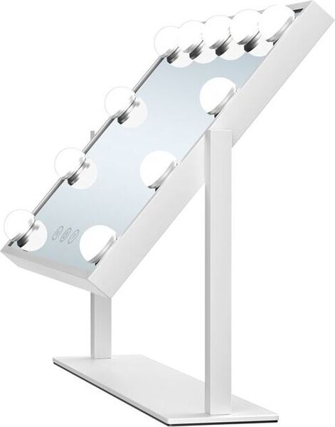Zrcátko na líčení UNIQ Paris s 11 LED žárovkami - bílé