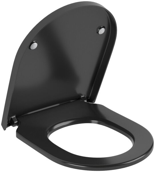 Villeroy & Boch Subway 3.0 záchodové prkénko s pomalým sklápěním černá 8M42S1R7