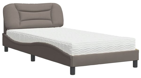 Postel s matrací Hvar taupe 100 x 200 cm textil 3208517