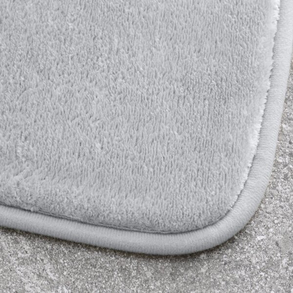Světle šedé WC koupelnové předložky z paměťové pěny v sadě 2 ks 50x80 cm Anti-Bacterial – Catherine Lansfield