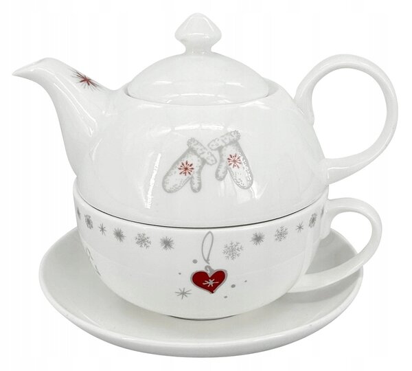 Porcelánová konvička na čaj by inspire Koleda, 0,4 l