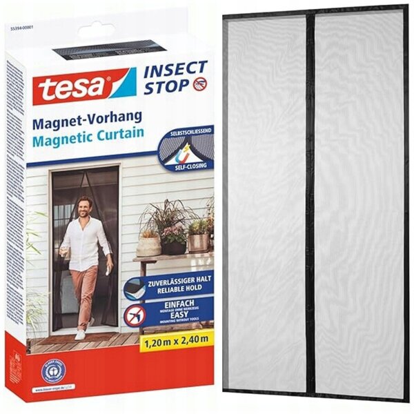 Tesa Moskytiéra dveřní závěs magnetická XL - 120 x 240 cm