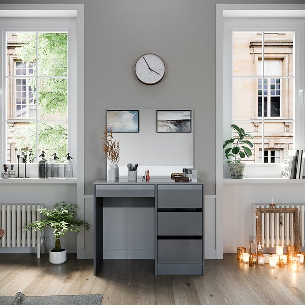 Toaletní stolek Vicco Sherry Šedá 90 cm se zrcadlem, Model 41283