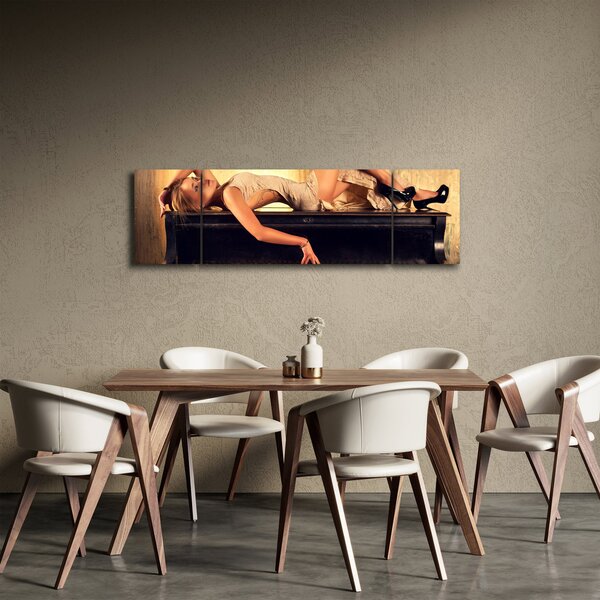 Obraz - Žena na klavíru (170x50 cm)
