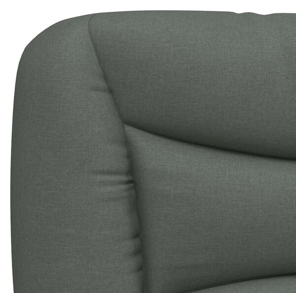 Postel s matrací Hvar tmavě šedá 200 x 200 cm textil 3208556