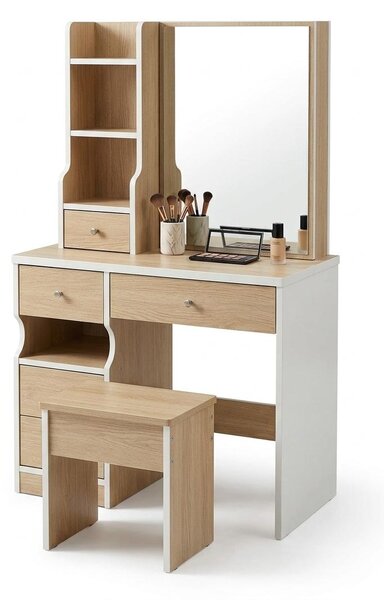 Elegantní kosmetický toaletní stolek Crazy Elf T68 se zrcadlem a taburetem