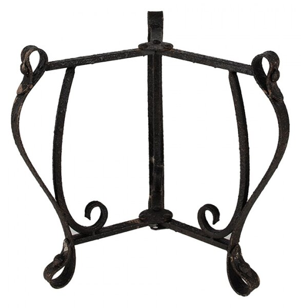 Černo-zlatý obal na květináč na dekorativnách nohách – 29x53 cm