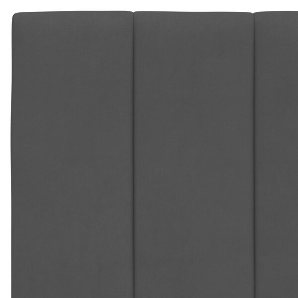 Postel s matrací Hanko černá 80 x 200 cm samet 3208564