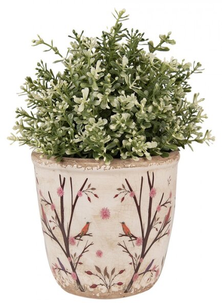 Keramický obal na květináč ptáčci na stromě Merops M – 14x13 cm