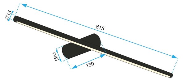 Toolight Toolight, LED nástěnné svítidlo 80cm 13W 4000K APP1346-W, zlatá lesklá, OSW-02436