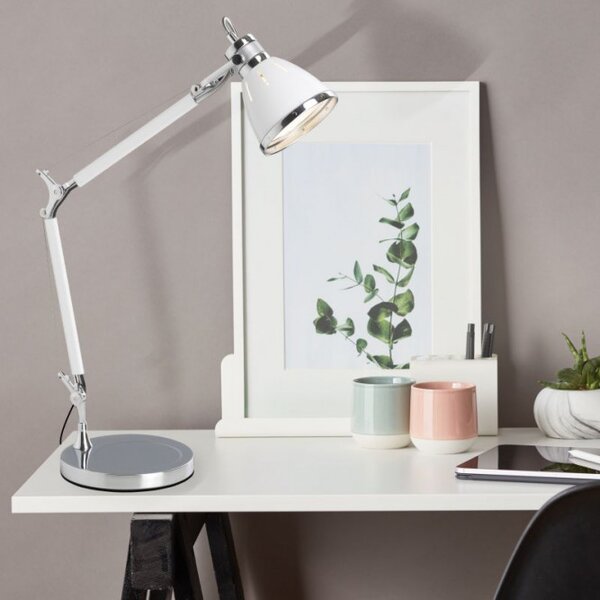 Brilliant 92708/75 Stolní celoková lampa OCTAVIA bílá