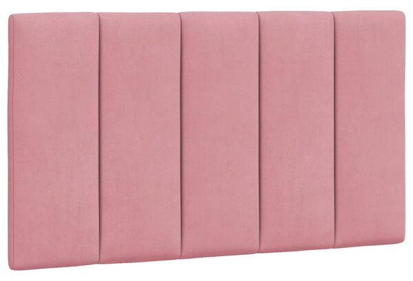 Postel s matrací Hanko růžová 80 x 200 cm samet 3208567