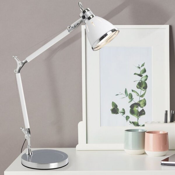 Brilliant 92708/75 Stolní celoková lampa OCTAVIA bílá