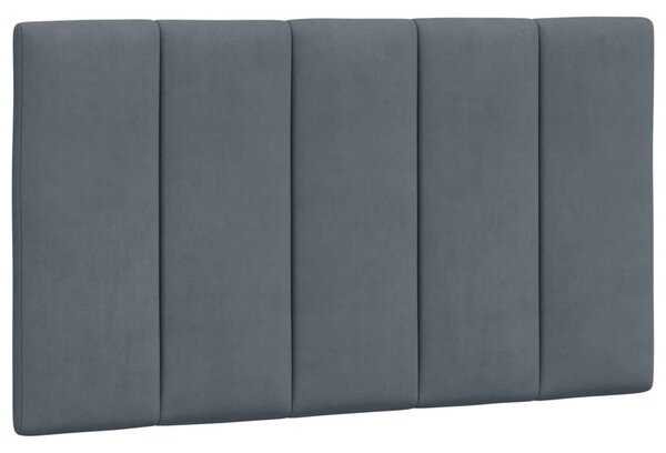 Postel s matrací Hanko tmavě šedá 90 x 200 cm samet 3208575