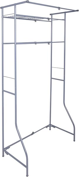 Kovový koupelnový regál nad pračku FIXANO 170x60-90 cm, šedá