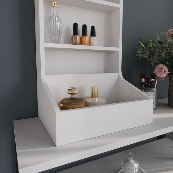 Příborník Vicco Sherry Bílá 40 x 65 cm se 3 úložnými přihrádkami, Model 56569