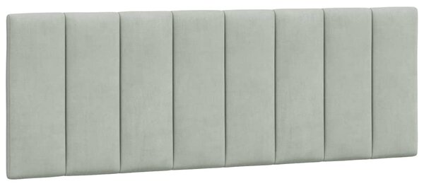 Postel s matrací Hanko světle šedá 120 x 200 cm samet 3208586