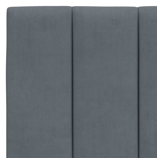 Postel s matrací Hanko tmavě šedá 120 x 200 cm samet 3208587