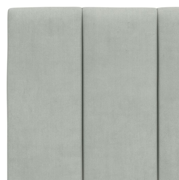 Postel s matrací Hanko světle šedá 120 x 200 cm samet 3208586