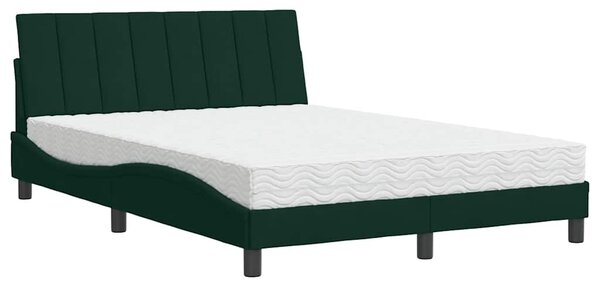 Postel s matrací Hanko tmavě zelená 120 x 200 cm samet 3208589