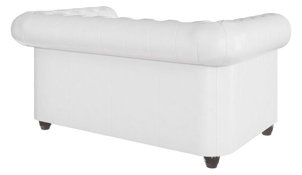 Bílá pohovka z imitace kůže 148 cm York – Ropez