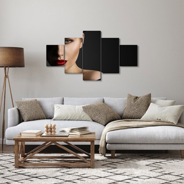 Obraz - Portrét ženy v klobouku (125x70 cm)