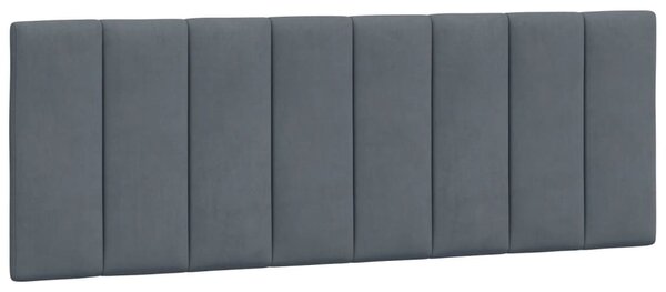 Postel s matrací Hanko tmavě šedý 140 x 190 cm samet 3208593