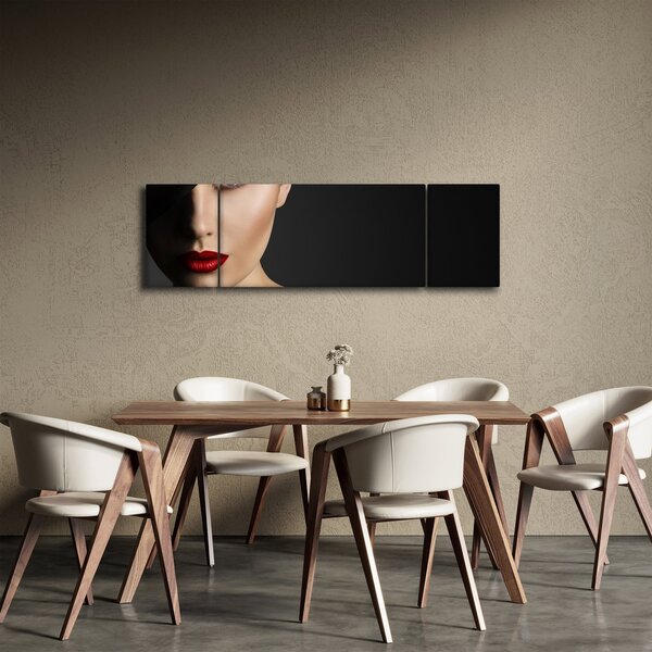 Obraz - Portrét ženy v klobouku (170x50 cm)