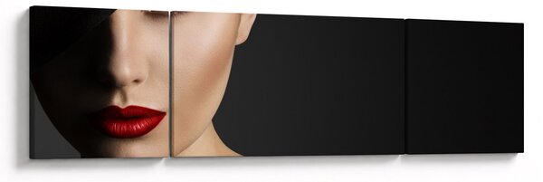 Obraz - Portrét ženy v klobouku (170x50 cm)