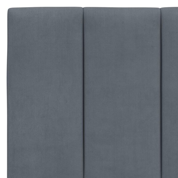 Postel s matrací Hanko tmavě šedá 160 x 200 cm samet 3208605
