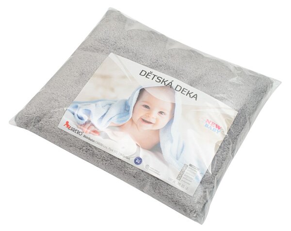Dětská deka New Baby 90x80 šedá